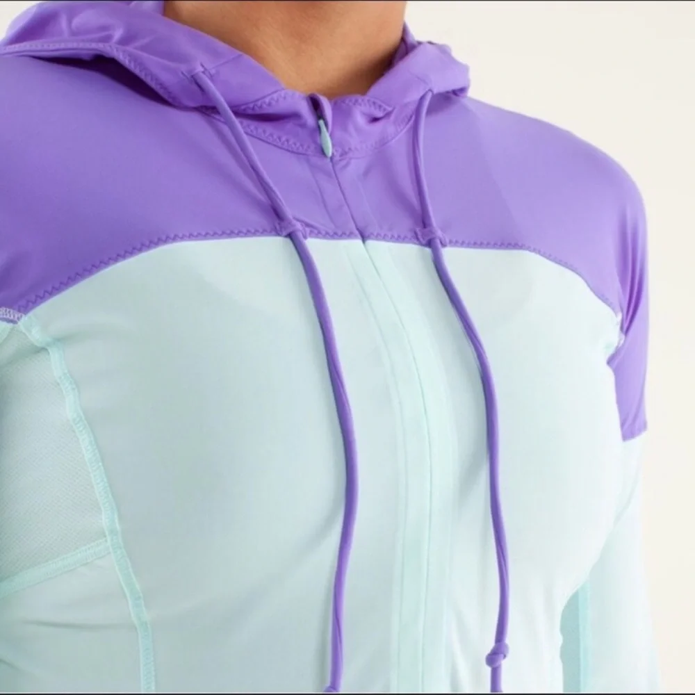 Lululemon Athletica Purple and Light Blue Hoodie - Picture 2 of 13